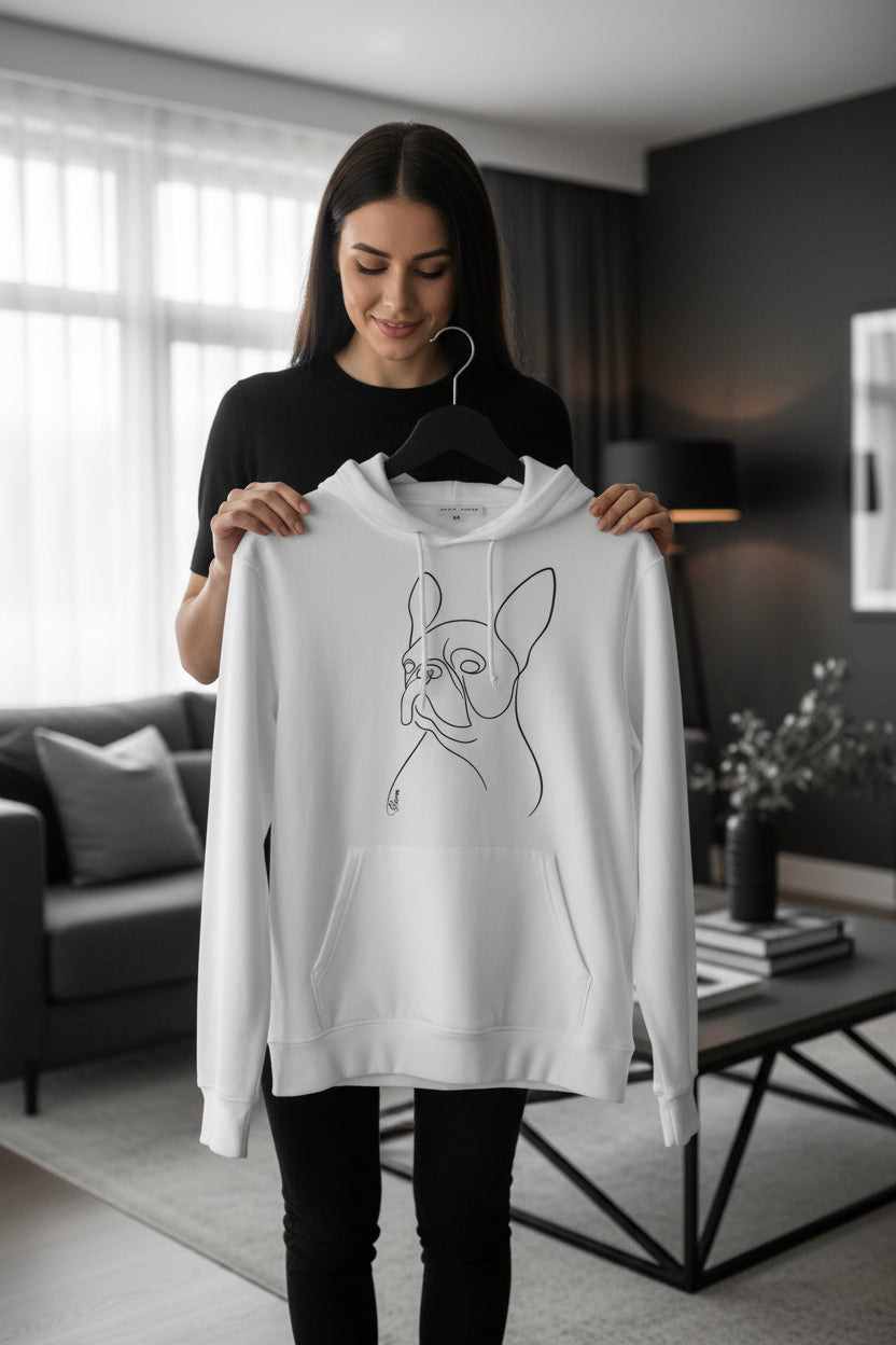 Line Art Pet Hoodie - Custom